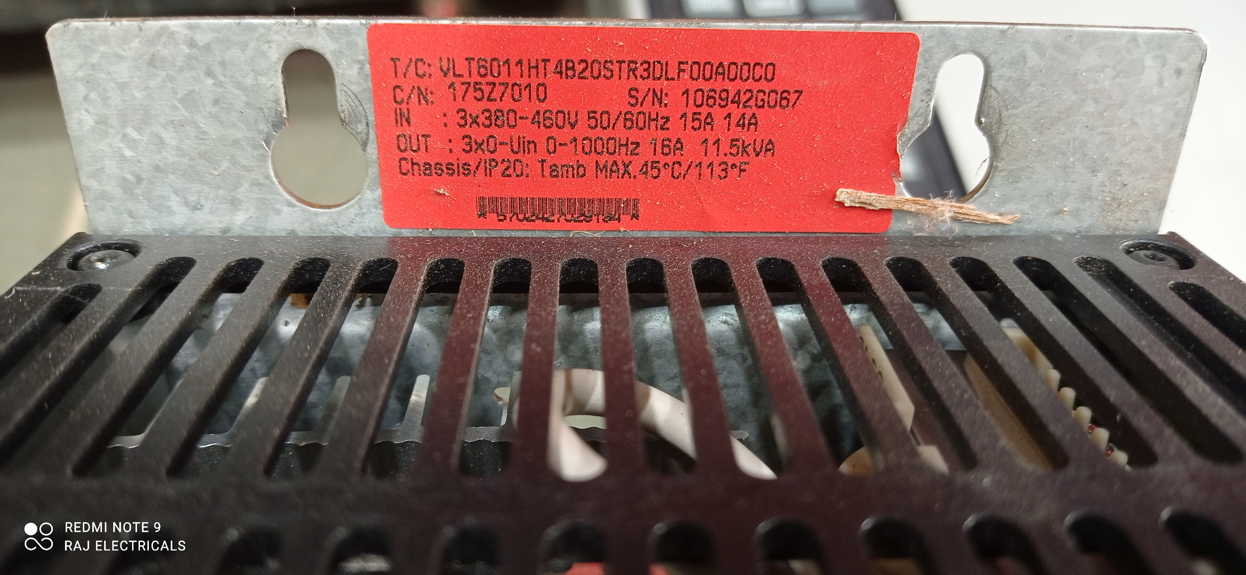 DANFOSS VLT 5000 11.5 KVA AC DRIVE