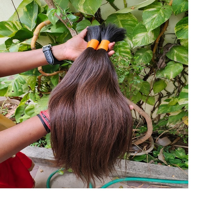 2022 HOT SELLING NATURAL BROWN INDIAN BULK HUMAN HAIR COLLECTIONS