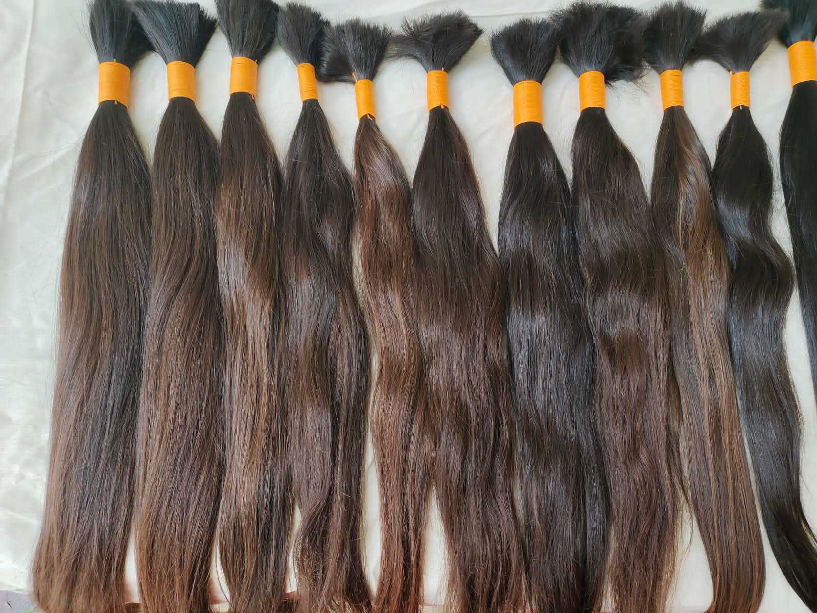 2022 HOT SELLING NATURAL BROWN INDIAN BULK HUMAN HAIR COLLECTIONS