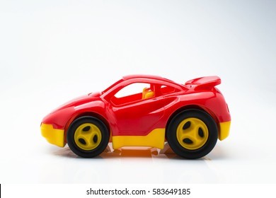 Red Plastic Toy Car