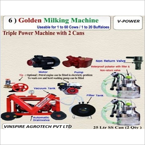 Vinspire Golden Milking Machine 60 Cows 20 Buffaloes By VINSPIRE AGROTECH (I) PRIVATE LIMITED