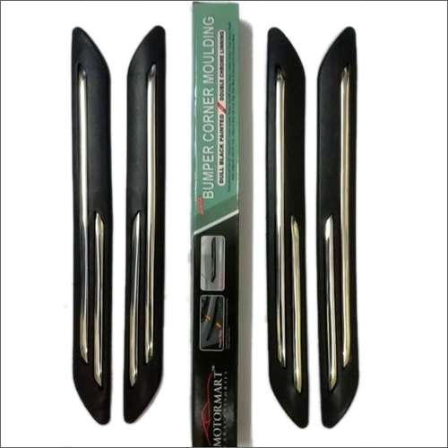 Car Bumper Corner Protector - PVC & Aluminium, 80 cm, Black | LED Features for Enhanced Visibility in All Car Models