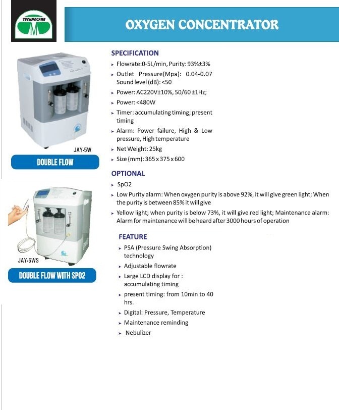 5 LTR OXYGEN CONSENTRATOR