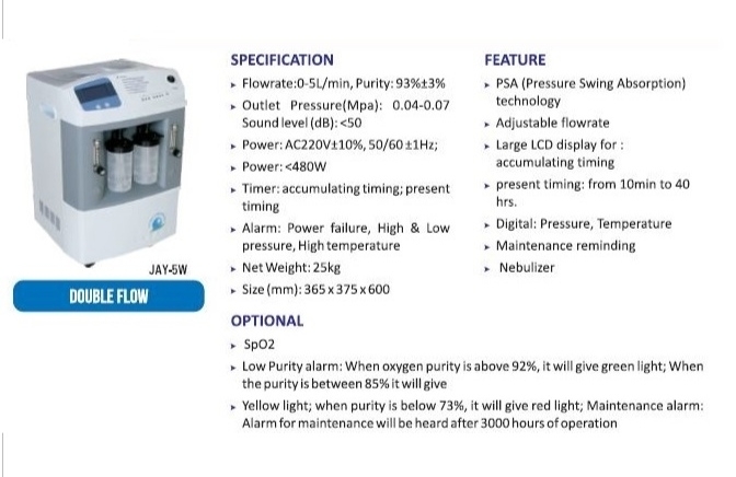 5 LTR OXYGEN CONSENTRATOR