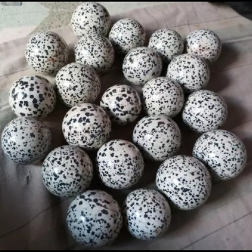 Dalmatian jasper spheres