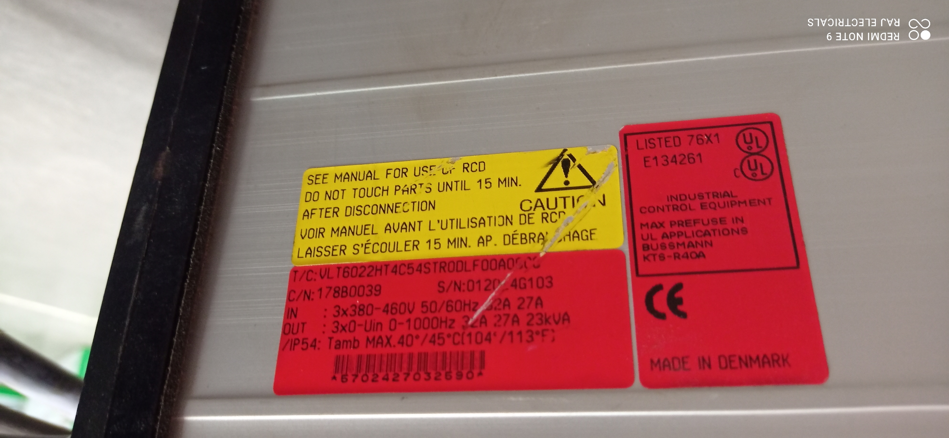 DANFOSS VLT 6000 23 KVA AC DRIVE