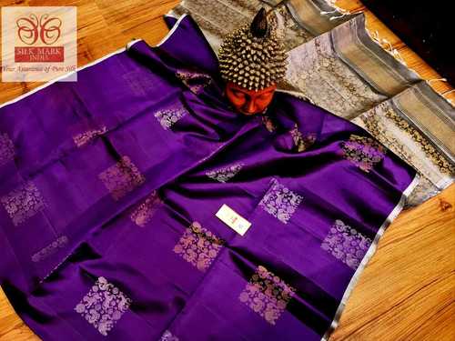 Purple Kanjivaram Soft Silk Saree