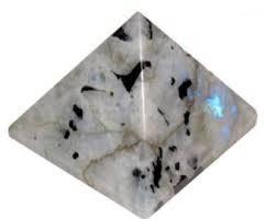 Rainbow moonstone pyramid