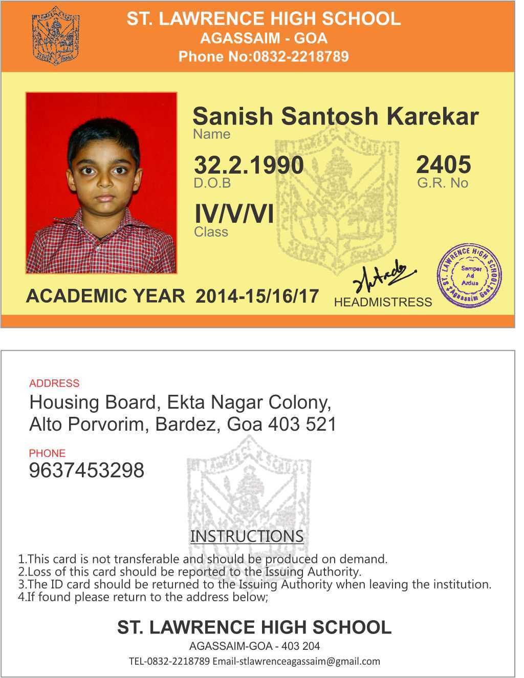 PHOTO ID CARDS