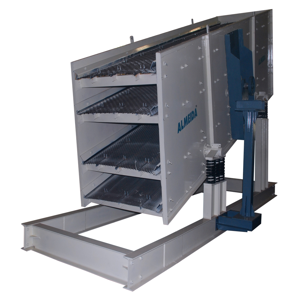 Vibratory Screen - Metal Alloy, Electric Power Mode, Standard Processing, Yellow Color | Efficient Material Separation and Transport, Durable Structure