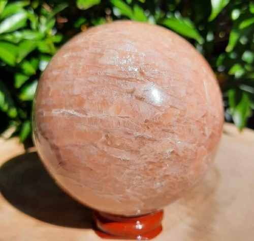 Peach Moonstone spheres (ball)