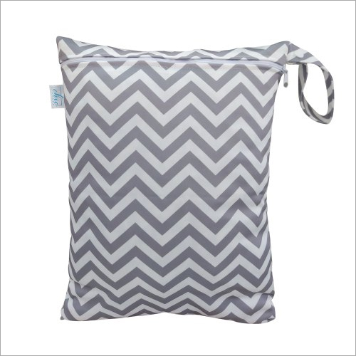 Grey And White Baby Printed Polyester Bag
