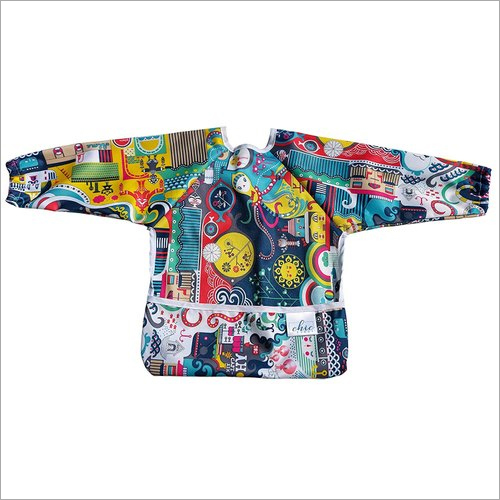 Baby Cotton Waterproof Full  Sleeve Bib