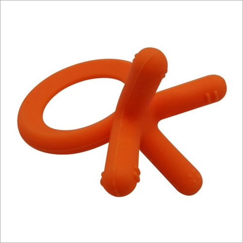 Baby Orange Silicone Teether Weight: 49 Grams (G)