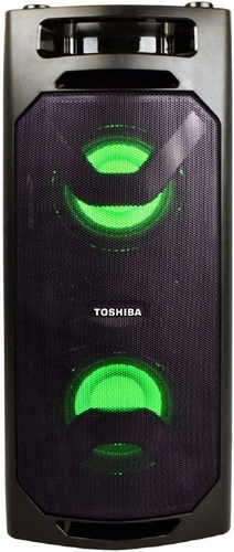 काला Toshiba Ty-Asc50 वायरलेस स्पीकर सिस्टम W/Fm स्टीरियो रेडियो
