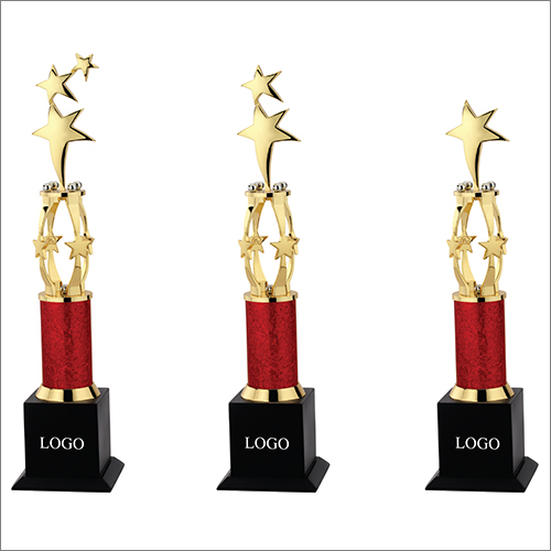 Brass Star Corporate Award - Brass Material, Standard Size, Golden Color, Star Shaped Dial | Customizable Logo, Timeless Design, Ideal for Recognition Events