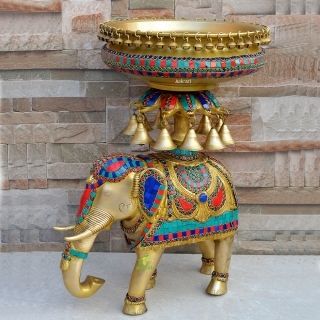 Elephant Urli 21 inch Traditional Bowl Home Decor