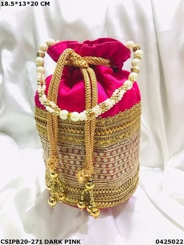 LAMANSH Set of Embroidered Poly Hang bag & Batwa Potli / Best combo fo –  Lamansh