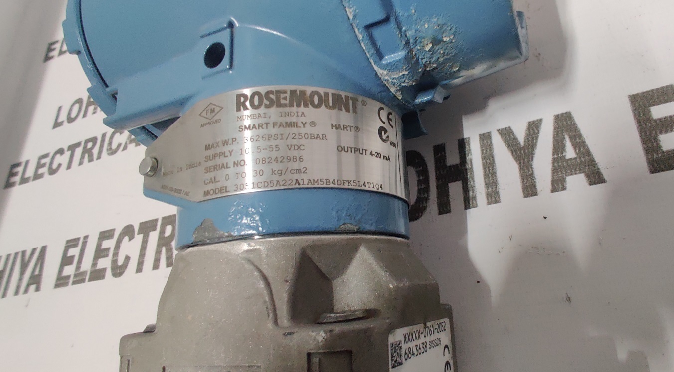 ROSEMOUNT 3051CD5A22A1AM5B4DFK5L4T1Q4 PRESSURE TRANSMITTER