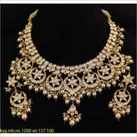 Polki Gold Chand Necklace Set