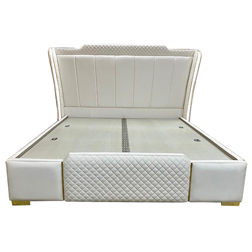 Aposted  Bed in Leatherite Fabric