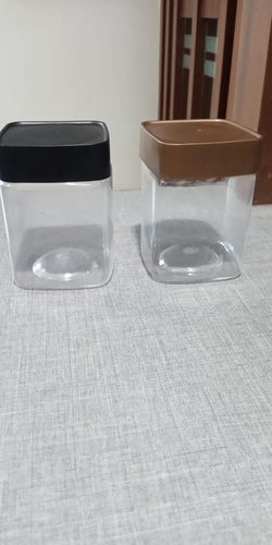 53 Mm Plastic Square Box - Color: Black Brown