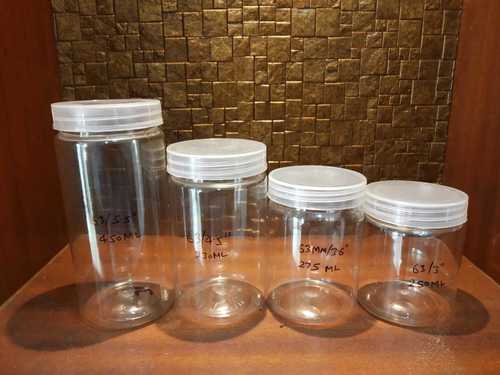 63 Mm Plastic Jars - Color: Transparent