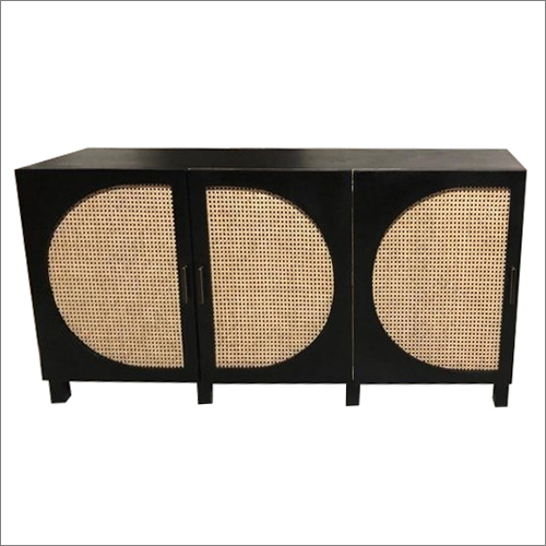 Wooden Wicker Cane Sideboard