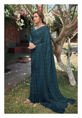 Blue Designer saree