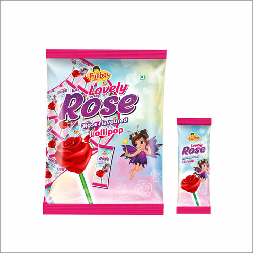 Cartoon Rose Flavoured Lollipop