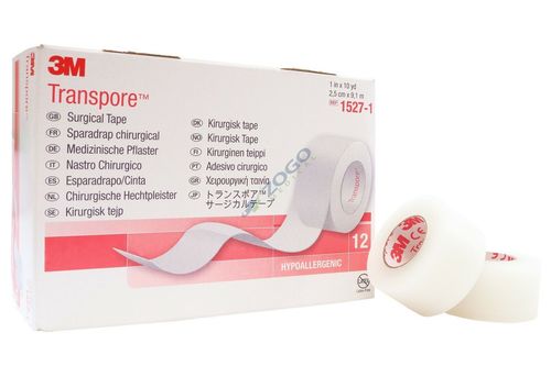 3M TRANSPORE 1 INCH SURGICAL TAPE 1527-1