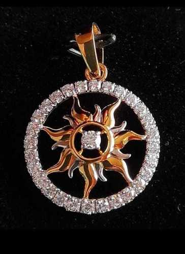 Real Diamond Sun Men'S Pendant Diamond Carat Weight: 1.18 Carat