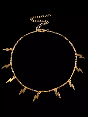 Gold Plated Thunder Storms Pendant Necklace