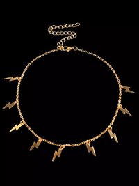 Lovely Gold Plated Thunder Storms Pendant Necklace