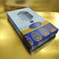 Gold Jari Window Cut Saree Packaging Box