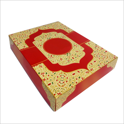 Gold Holo Lamination Saree Packaging Box