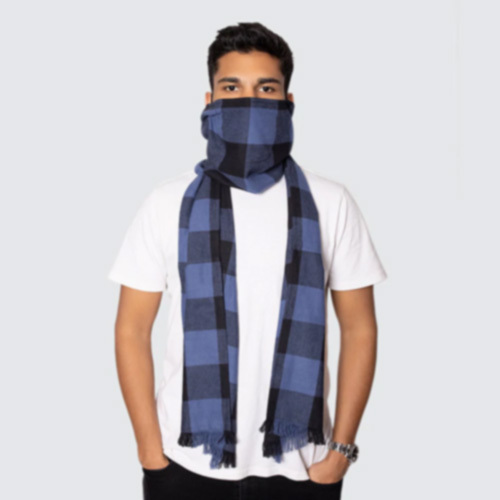 Black and Blue Checks Antipollution & Antiviral Unisex Smart Scarf