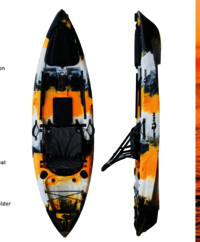 Kayak Paddle - 397.5x85.5x48 Cm, 49.7kg Weight Capacity For 170kg, Ideal For Fishing And Surfing