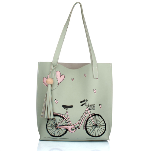Cycle Printed Tote Bag