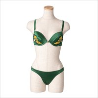 Embroidered Ladies Chitose Silk Green Bra