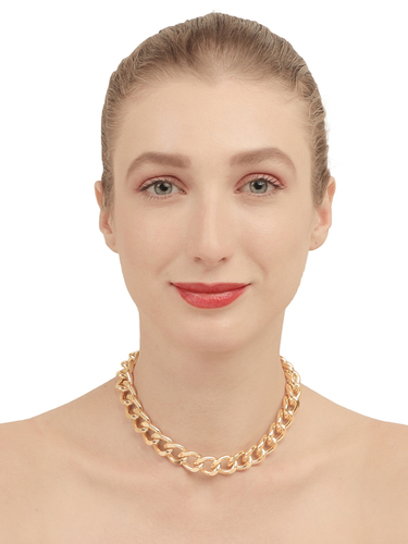 Pretty Gold Plated Touch of Gold Chunky Chain Necklace