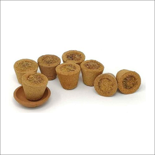 Brown Sambrani Dhoop Cup - Brown Color, Round Shape | Aromatic Indian Incense for Religious and Spiritual Use