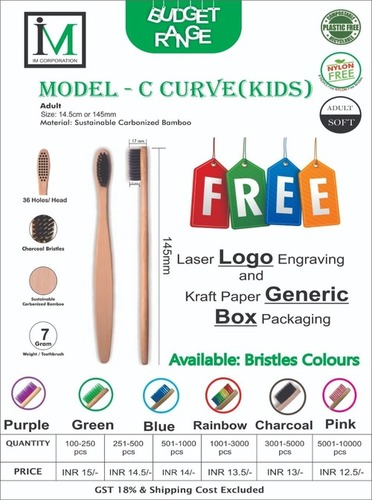 Bamboo Toothbrush (C Curve Kids)