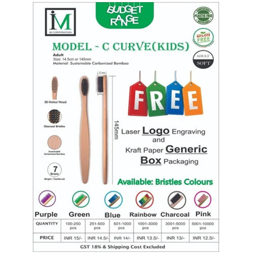 Bamboo Toothbrush (C Curve Kids)