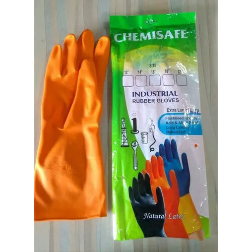Rubber Hand Gloves - Color: Orange