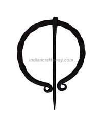 Hand Forged Snake Brooch - Color: Black