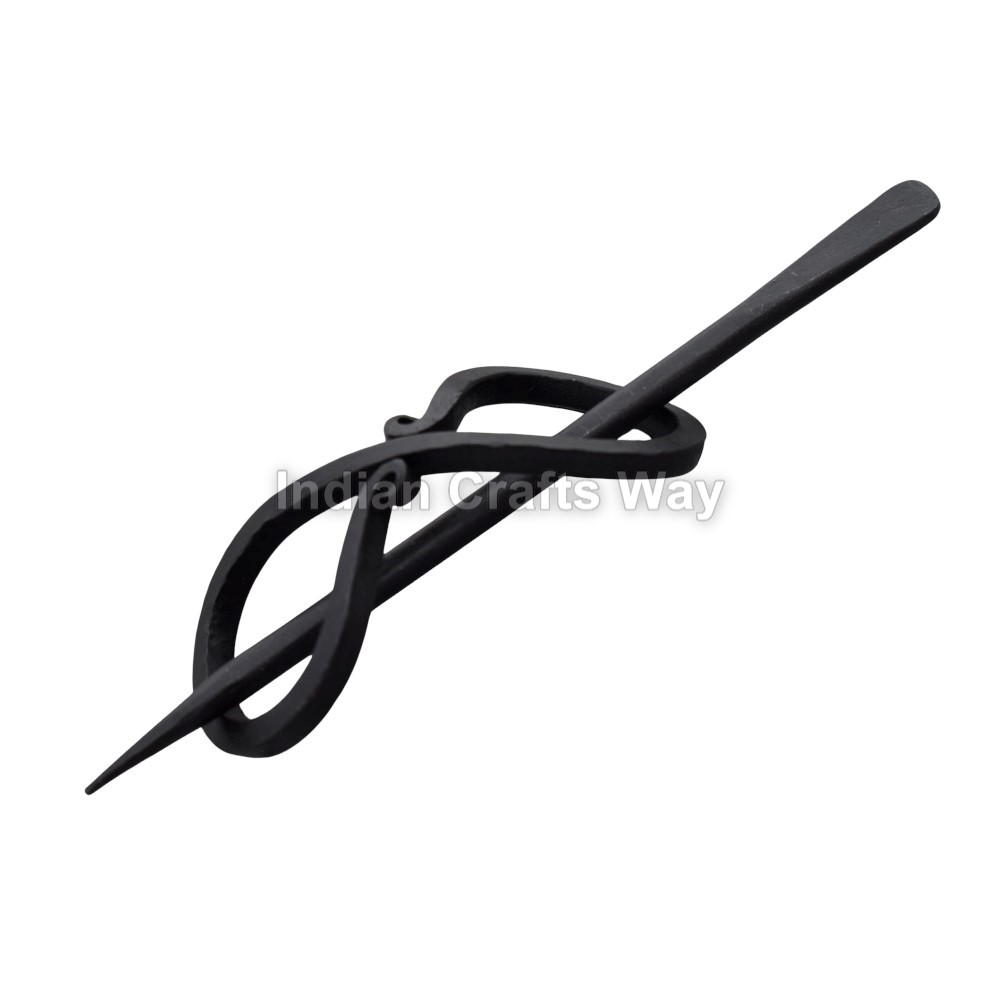 Hand Forged Medieval Iron Hair Bun Holder and maker hair Stick 