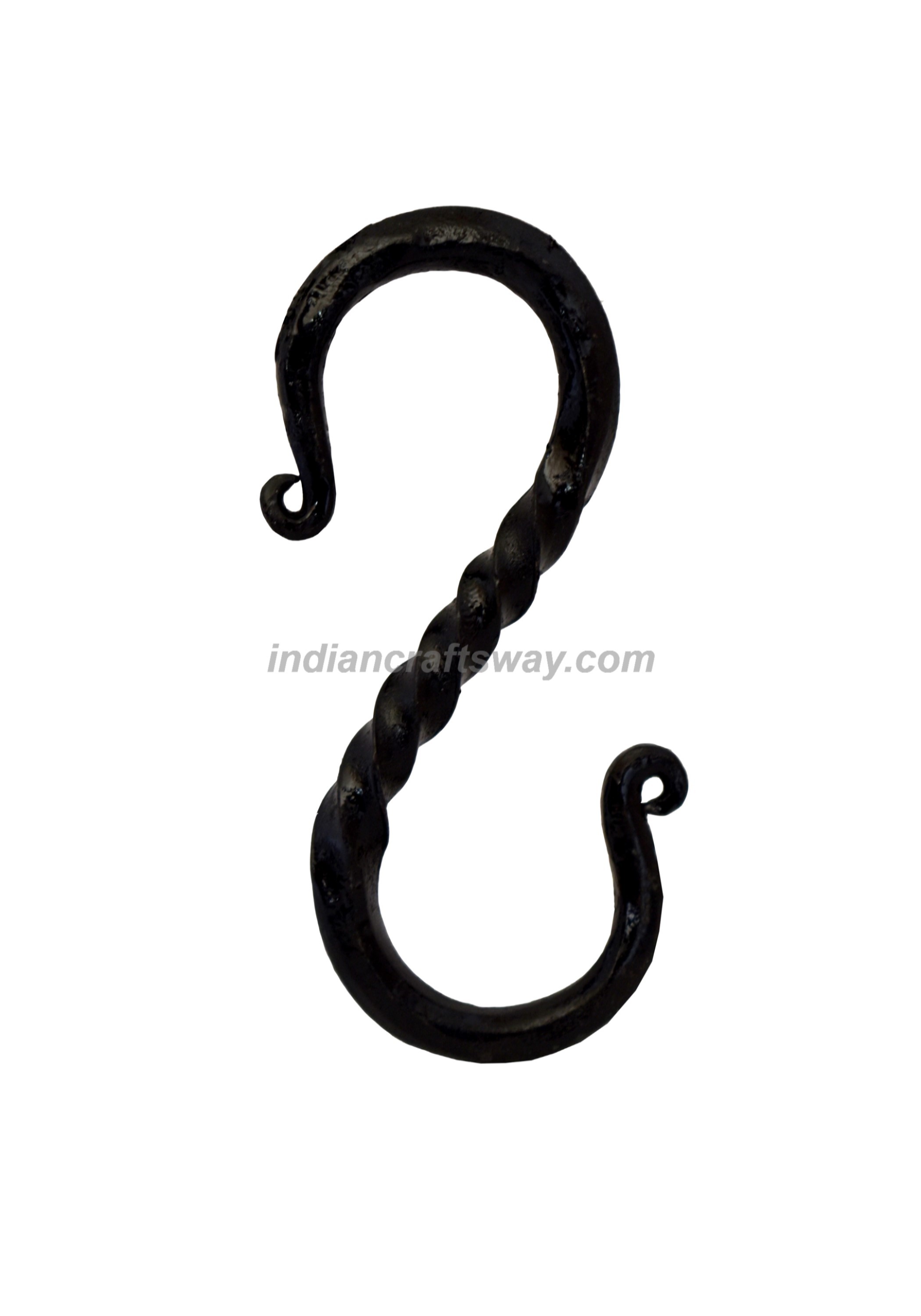 S Hooks Set Of 4 Hand Forged 4 Inch Iron Black Decorative Hand