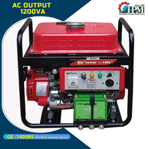 Petrol Generator 1.2 KVA Model GE1400RS Recoil and Self Start