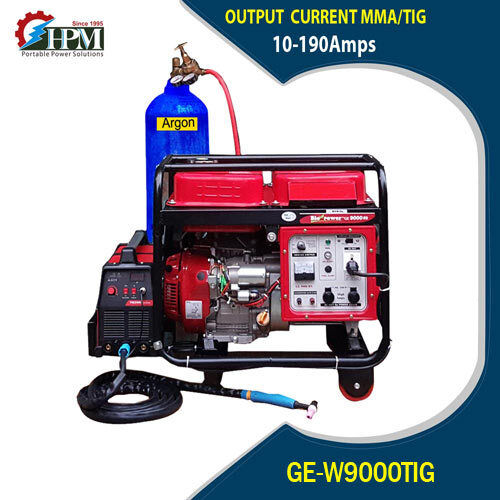 Petrol Welding Generator MMA/TIG 10-190 Amps AC Output 8.5 KVA Recoil and Self Start